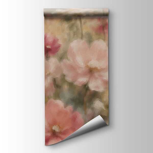 Papel de parede Pintura de flores num campo (REF: t01110) Papel de parede Pintura de flores num campo (REF: t01110)