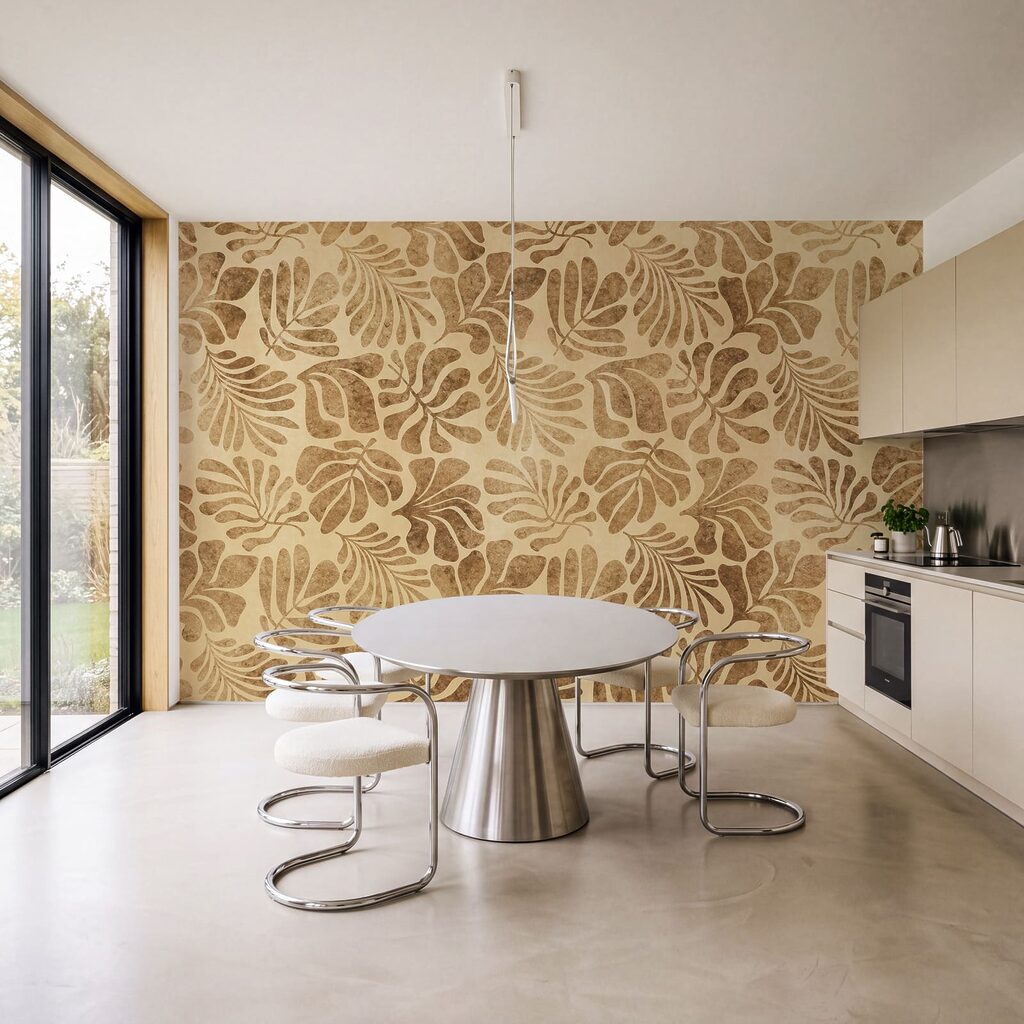 Papel de parede Padrão de folhas num papel (REF: t01111)