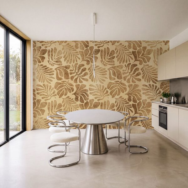 Papel de parede Padrão de folhas num papel (REF: t01111)