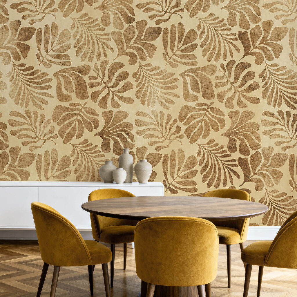 Papel de parede Padrão de folhas num papel (REF: t01111)