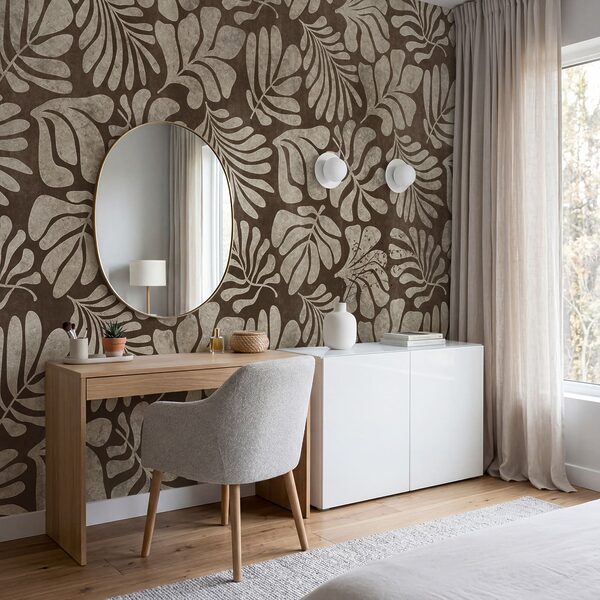 Papel de parede Padrão castanho e branco (REF: t01111v4)