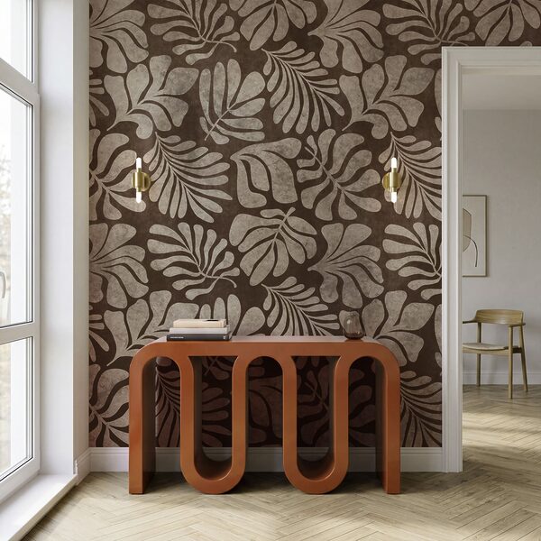 Papel de parede Padrão castanho e branco (REF: t01111v4)