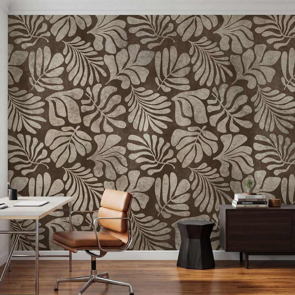 Papel de parede Padrão castanho e branco (REF: t01111v4)