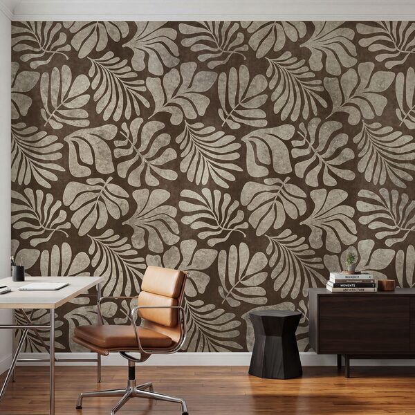 Papel de parede Padrão castanho e branco (REF: t01111v4)