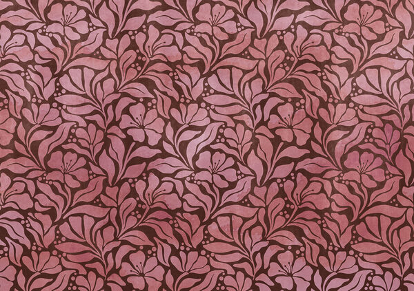 Papel de parede Padrão de flores cor-de-rosa (REF: t01114v2)