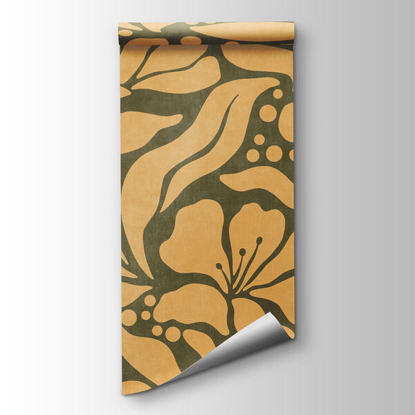 Papel de parede Padrão das folhas e das flores (REF: t01114v4)
