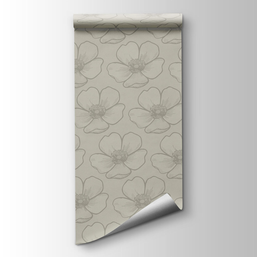Papel de parede Padrão de flores sobre fundo branco (REF: t01072v1) Papel de parede Padrão de flores sobre fundo branco (REF: t01072v1)