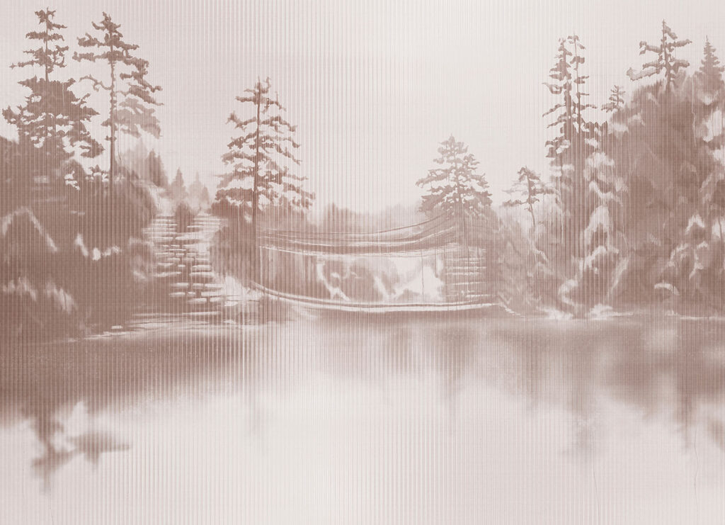 Papel de parede Água com árvores e uma ponte (REF: t01117v1) Papel de parede Água com árvores e uma ponte (REF: t01117v1)