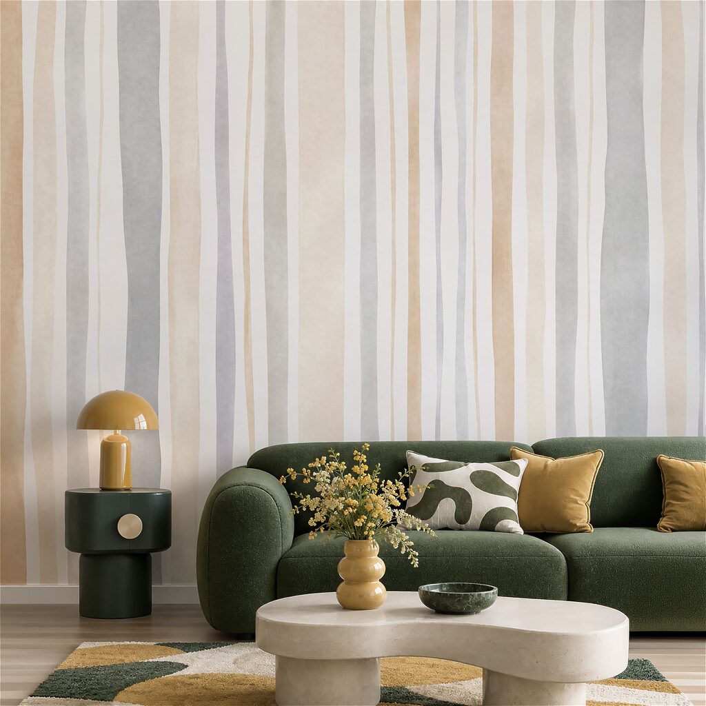 Papel de parede Riscas neutras e elegantes para espaços modernos (REF: t01134) Papel de parede Riscas neutras e elegantes para espaços modernos (REF: t01134)