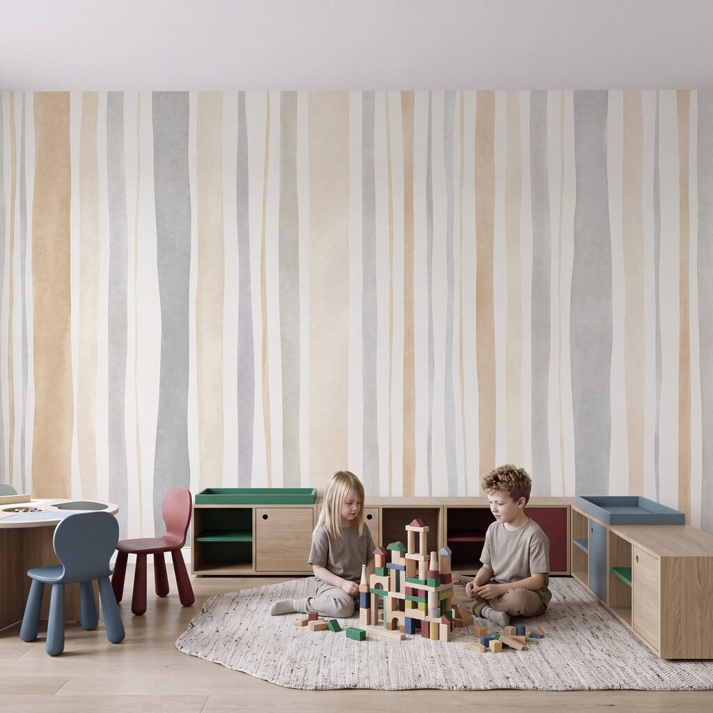 Papel de parede Riscas neutras e elegantes para espaços modernos (REF: t01134) Papel de parede Riscas neutras e elegantes para espaços modernos (REF: t01134)