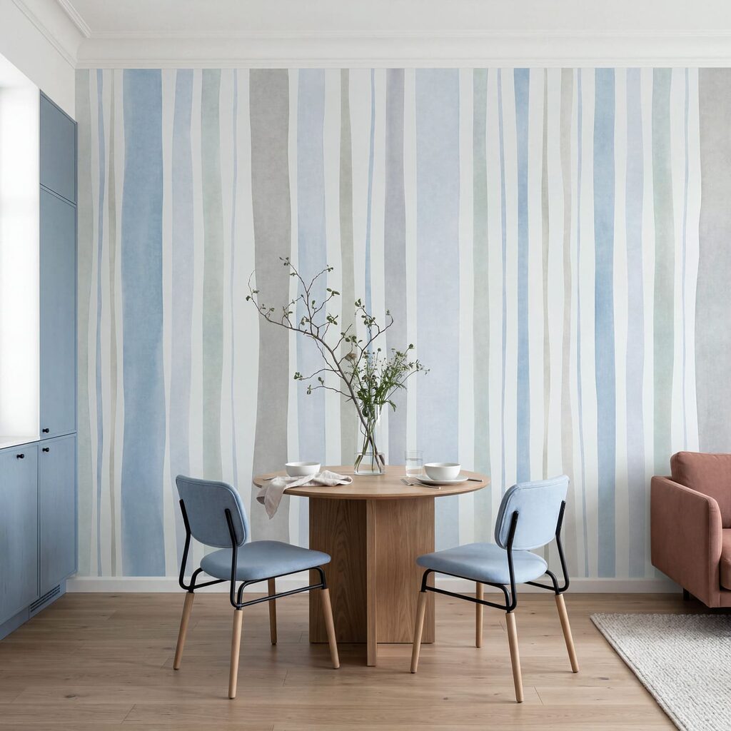 Papel de parede Riscas elegantes em cores suaves (REF: t01134v2)