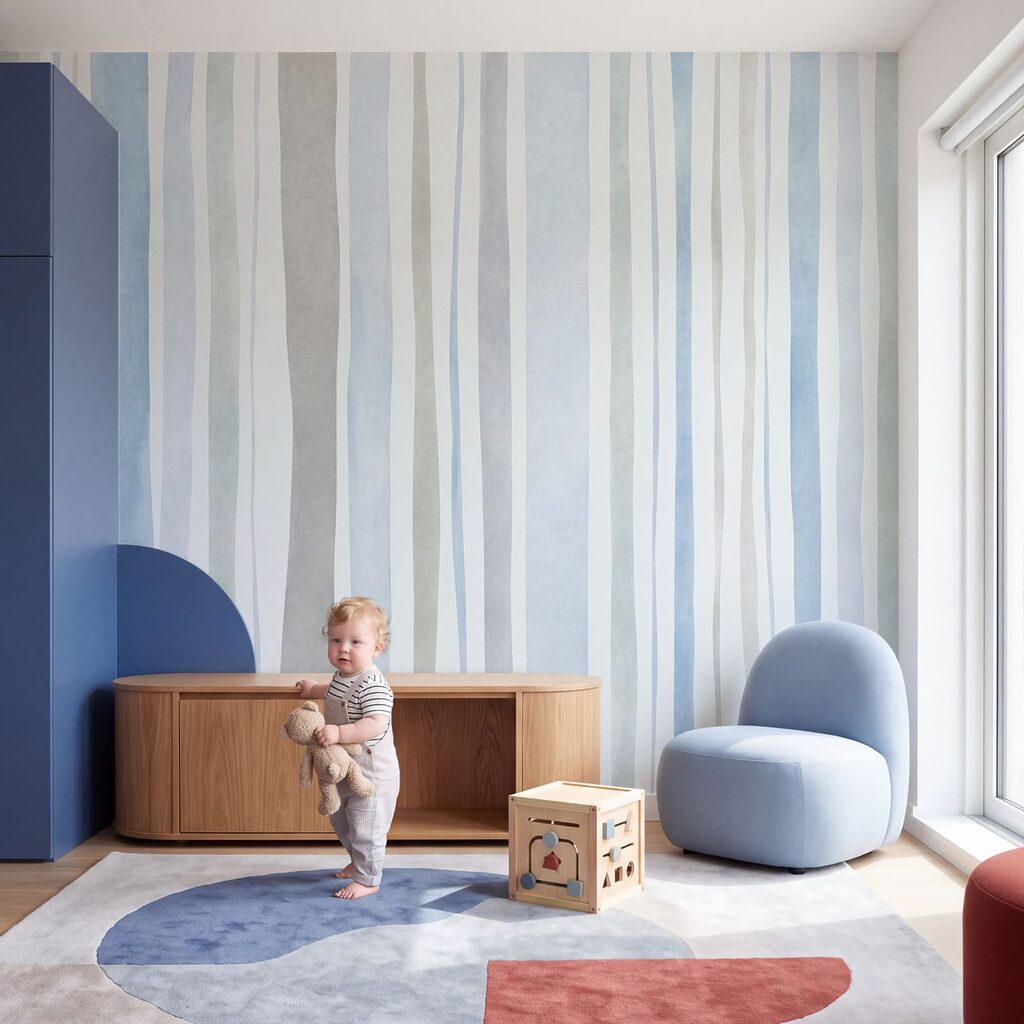 Papel de parede Riscas elegantes em cores suaves (REF: t01134v2)