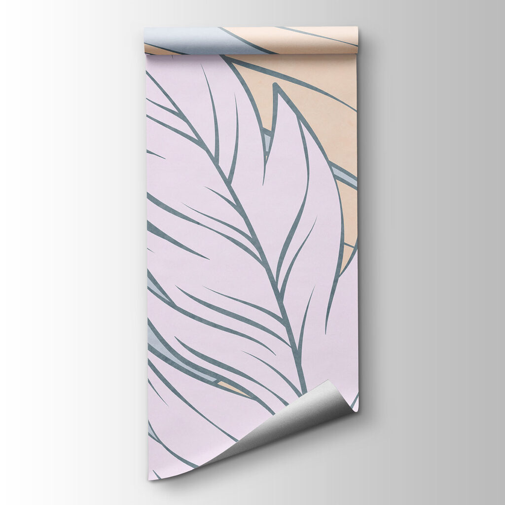 Papel de parede Penas coloridas sobre um fundo azul (REF: t01135v2)