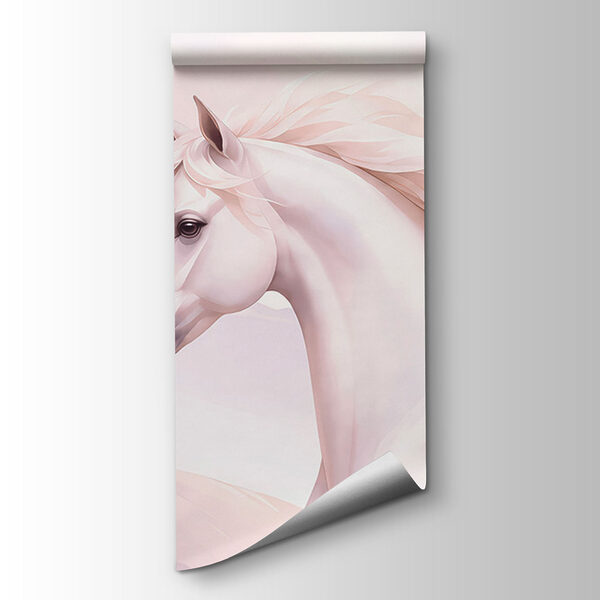Papel de parede Cavalo branco a correr numa paisagem nevada (REF: t01157) Papel de parede Cavalo branco a correr numa paisagem nevada (REF: t01157)