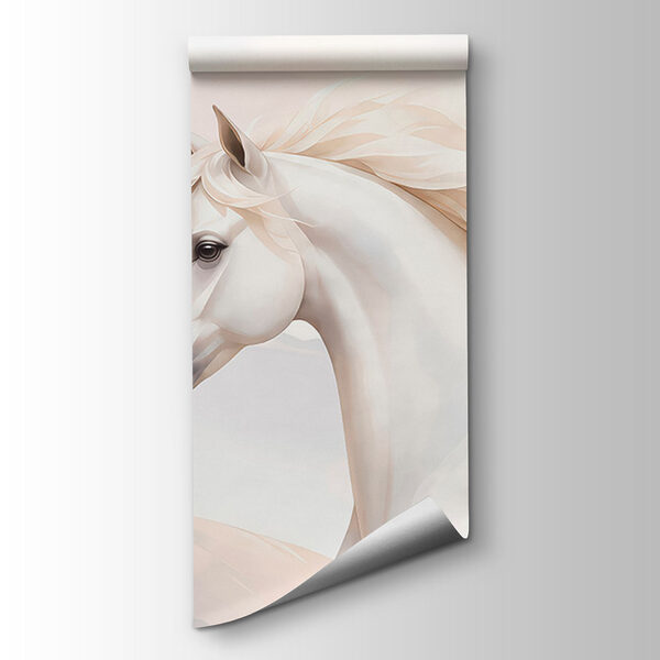 Papel de parede Cavalo branco a correr numa paisagem nevada (REF: t01157v1) Papel de parede Cavalo branco a correr numa paisagem nevada (REF: t01157v1)
