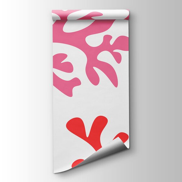 Papel de parede Padrão de corais laranja e roxos (REF: t01137)