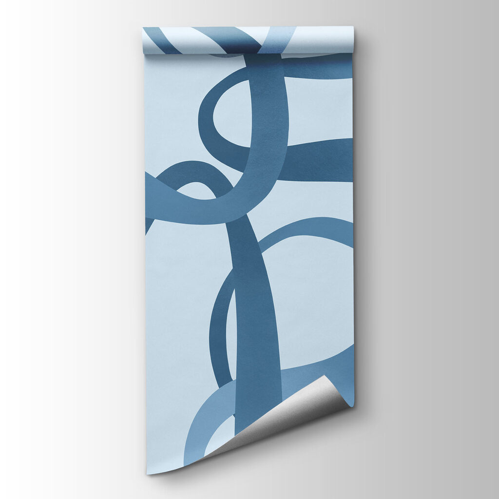 Papel de parede Linhas azuis em espiral sobre um fundo branco (REF: t01168v1) Papel de parede Linhas azuis em espiral sobre um fundo branco (REF: t01168v1)