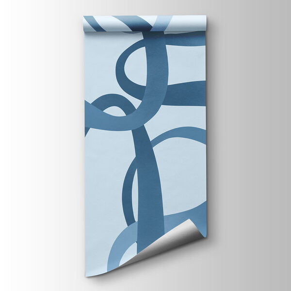 Papel de parede Linhas azuis em espiral sobre um fundo branco (REF: t01168v1) Papel de parede Linhas azuis em espiral sobre um fundo branco (REF: t01168v1)