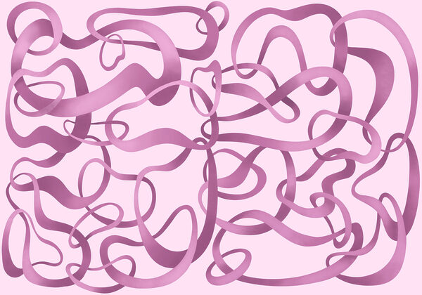 Papel de parede Linhas onduladas em rosa e roxo (REF: t01168v3)