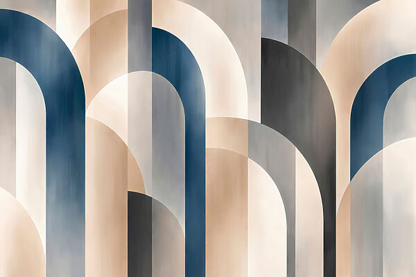 Papel de parede Formas abstratas em tons suaves (REF: t01188)