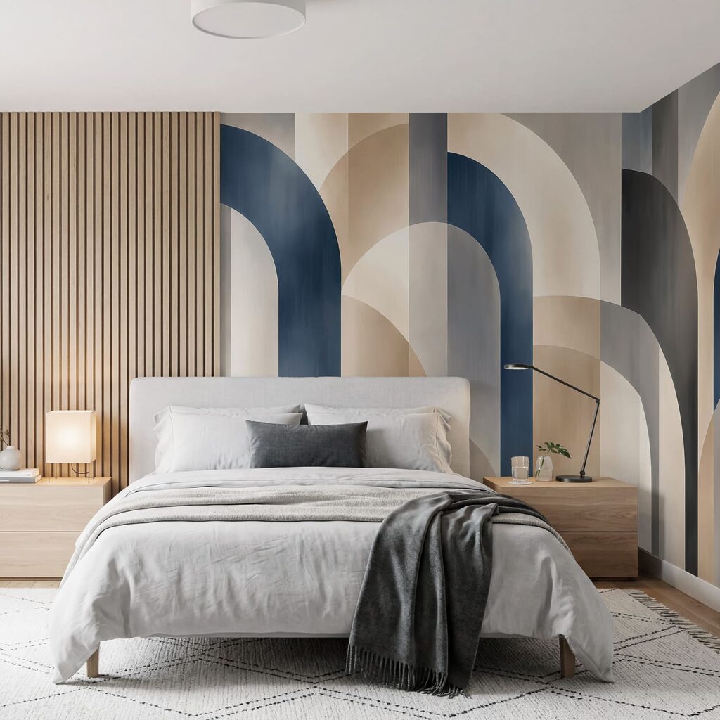 Papel de parede Formas abstratas em tons suaves (REF: t01188)