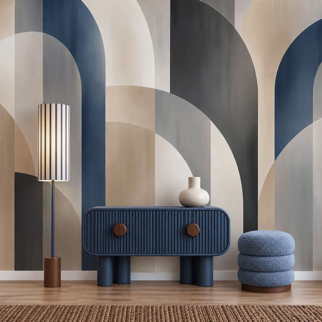 Papel de parede Formas abstratas em tons suaves (REF: t01188)