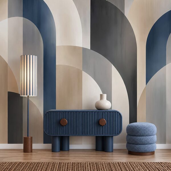Papel de parede Formas abstratas em tons suaves (REF: t01188)
