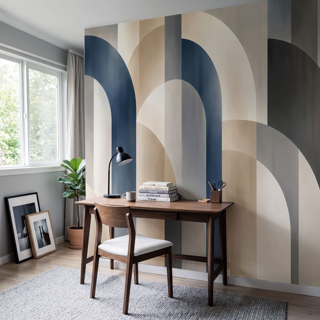 Papel de parede Formas abstratas em tons suaves (REF: t01188)