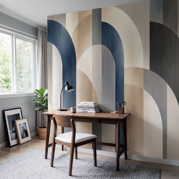 Papel de parede Formas abstratas em tons suaves (REF: t01188)