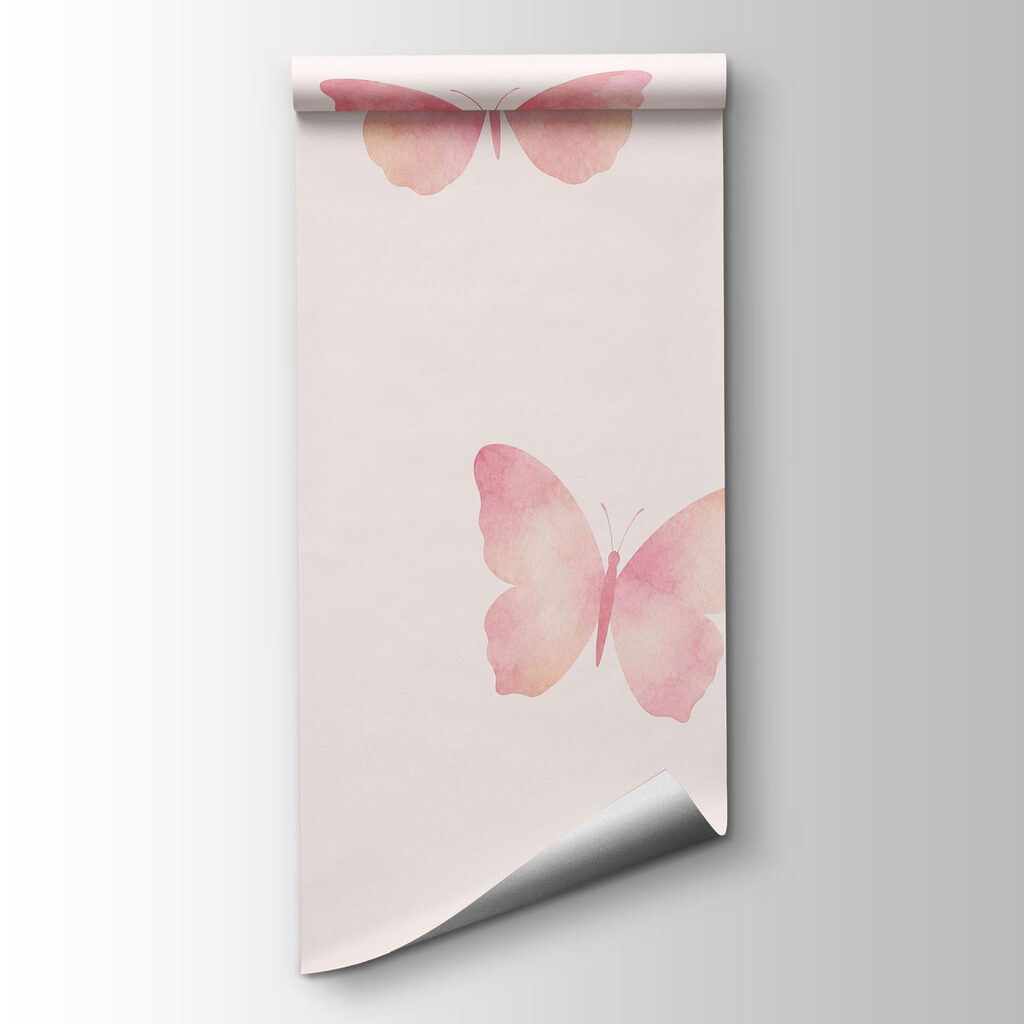 Papel de parede Padrão de borboletas sobre um fundo branco (REF: t01190) Papel de parede Padrão de borboletas sobre um fundo branco (REF: t01190)