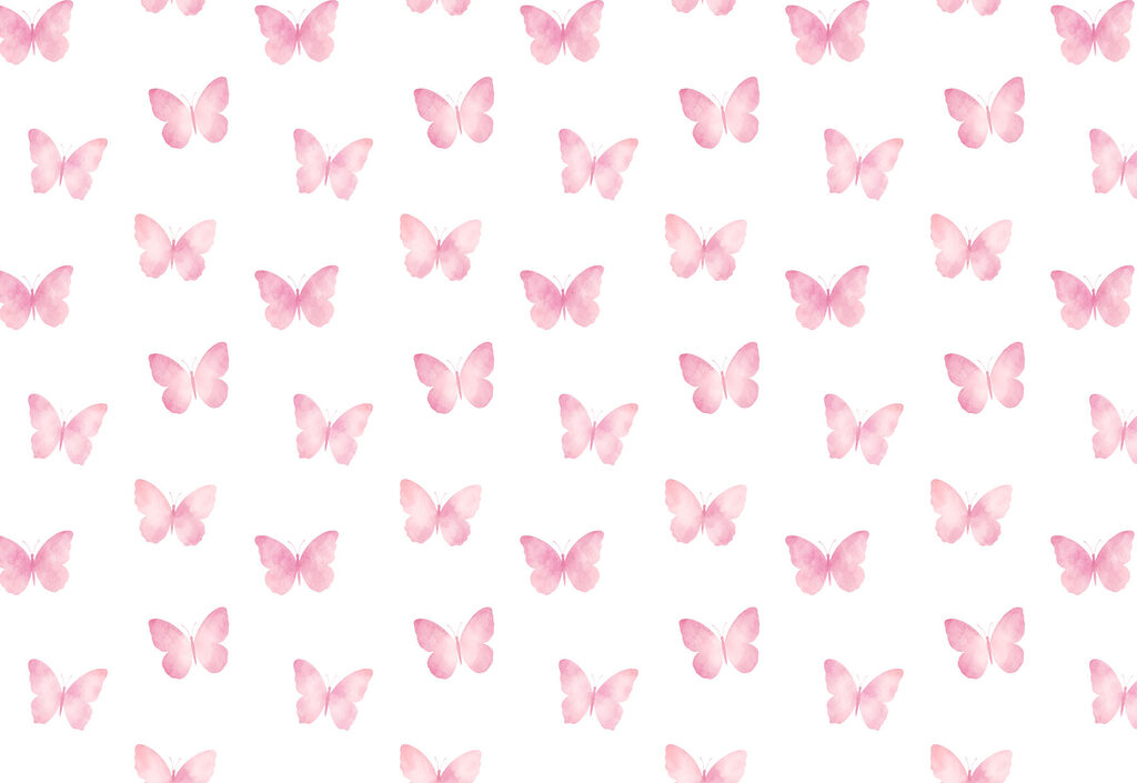 Papel de parede Padrão de borboletas cor-de-rosa (REF: t01190v1)