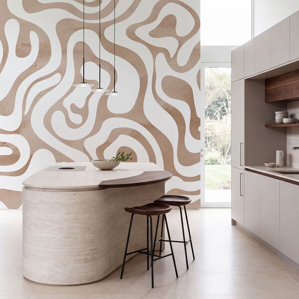 Papel de parede Padrão branco e rosa (REF: t01191v1)
