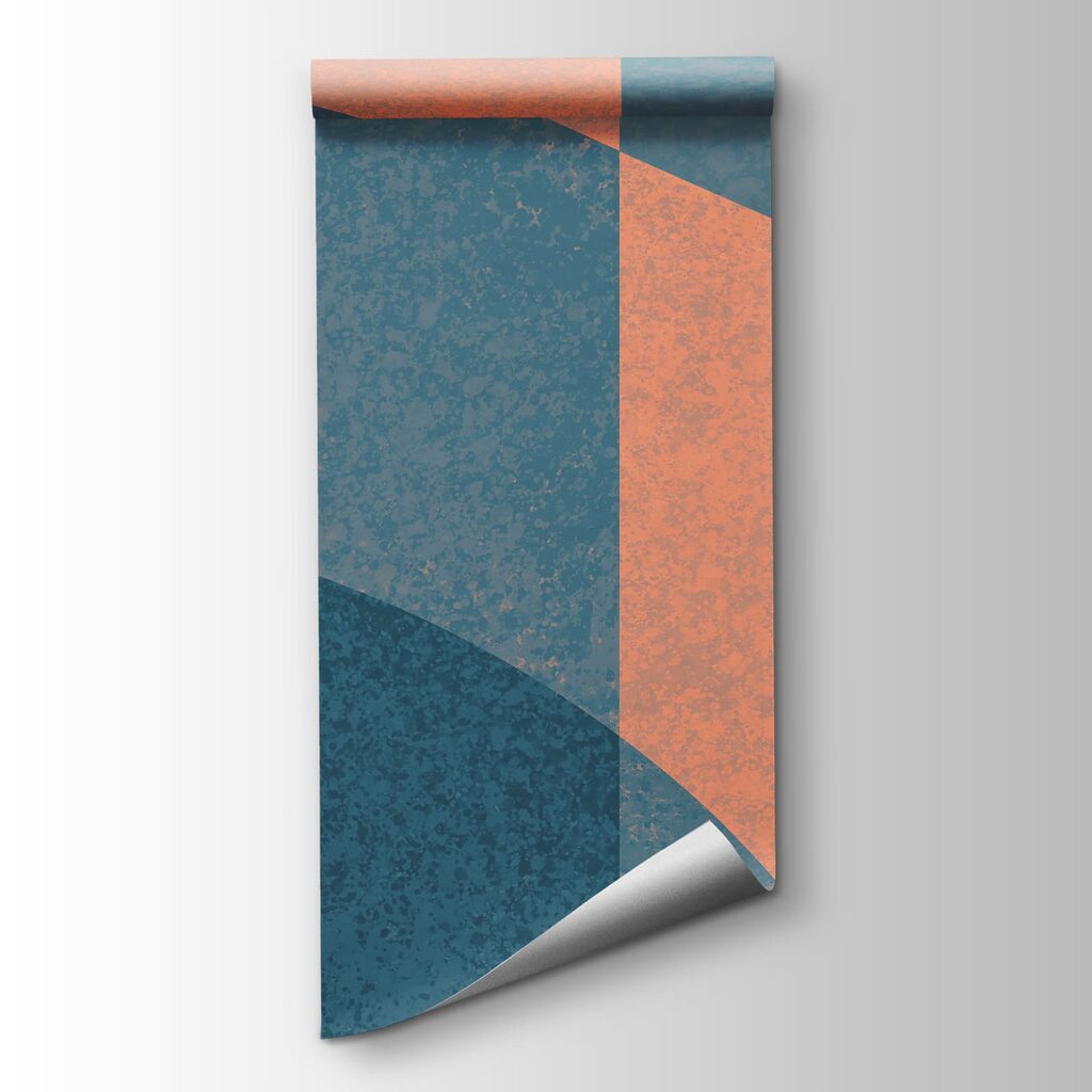 Papel de parede Padrão geométrico azul e rosa (REF: t01144)