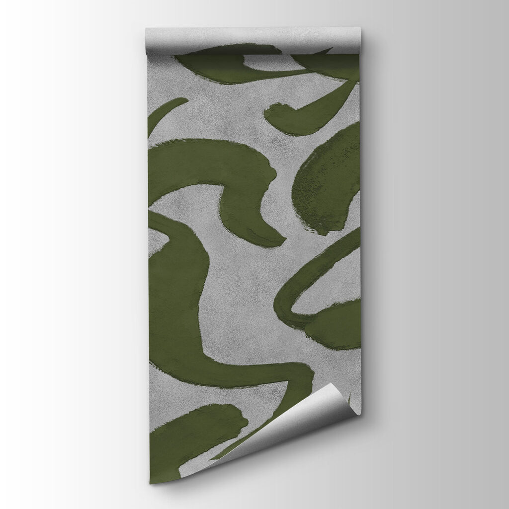 Papel de parede Padrão de linhas verdes e cinzentas (REF: t01147v1)