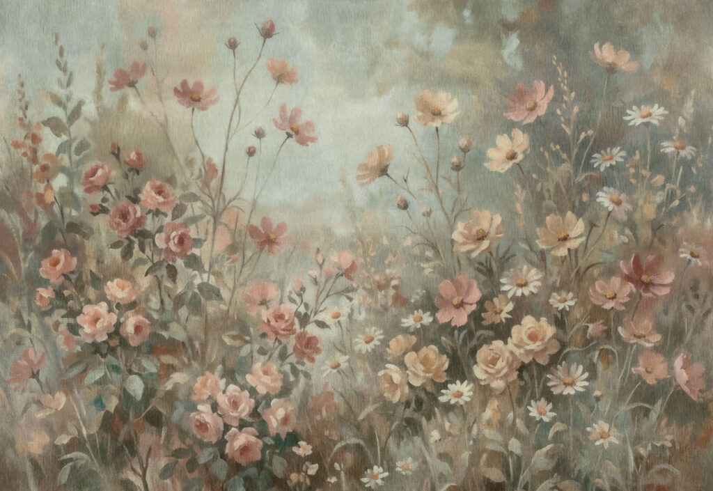 Papel de parede Pintura de flores e plantas (REF: t01158) Papel de parede Pintura de flores e plantas (REF: t01158)