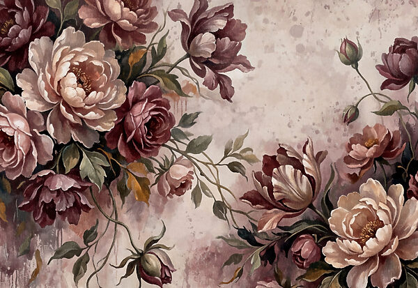 Papel de parede - Flores elegantes em tons suaves (REF: t01161) Papel de parede - Flores elegantes em tons suaves (REF: t01161)